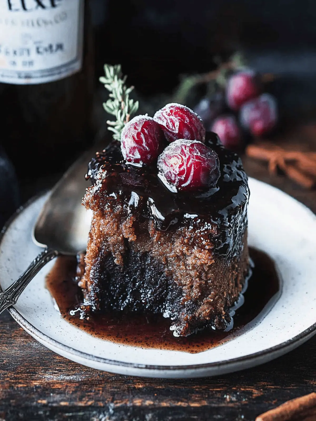 Boozy Sticky Date Pudding with Lush Pinot Noir Sauce 2 Boozy Sticky Date Pudding with Lush Pinot Noir Sauce