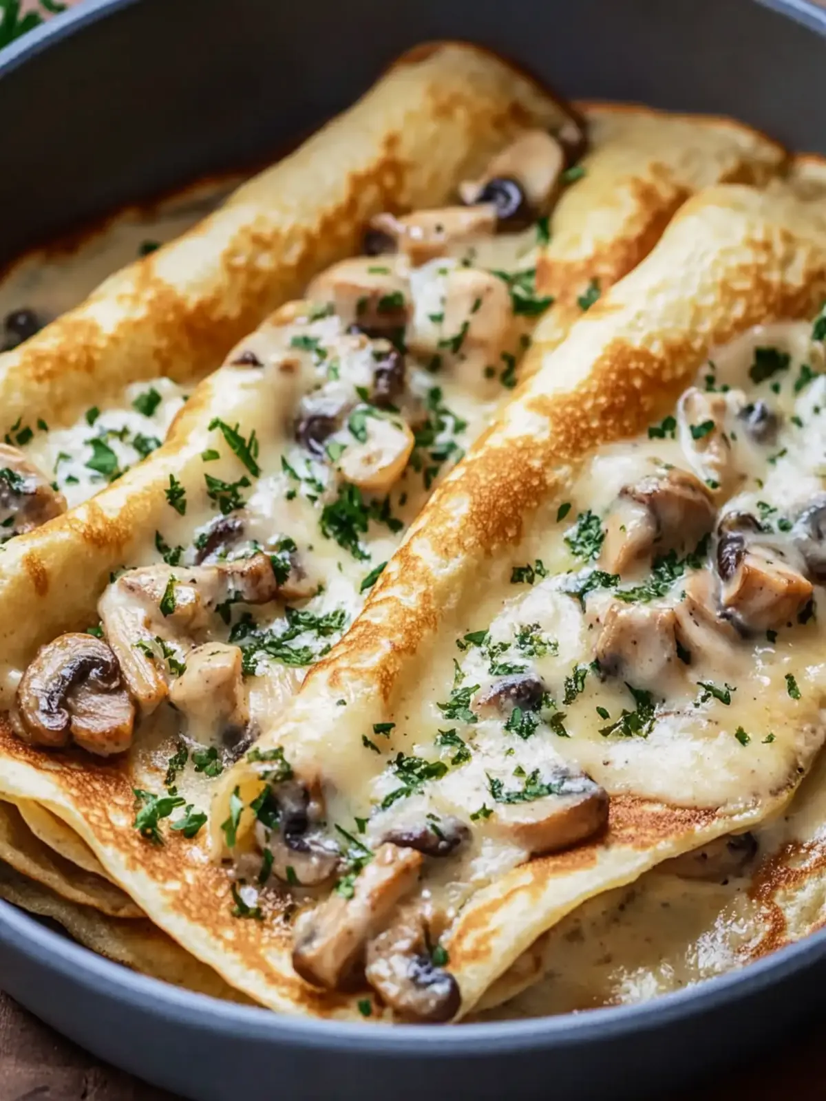 Mom's Creamy Chicken Mushroom Cr ªpes for Cozy Brunch Bliss 3 Mom s Creamy Chicken Mushroom Cr ªpes