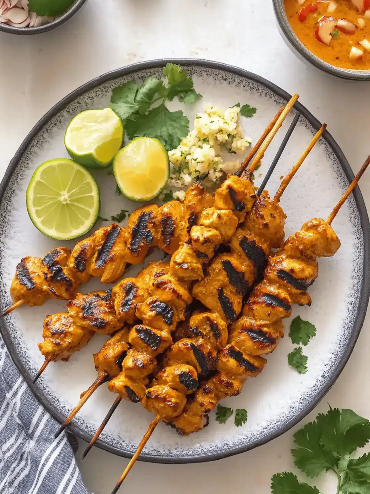 Thai Chicken Satay Skewers with Creamy Peanut Sauce Delight 2 Thai Chicken Satay