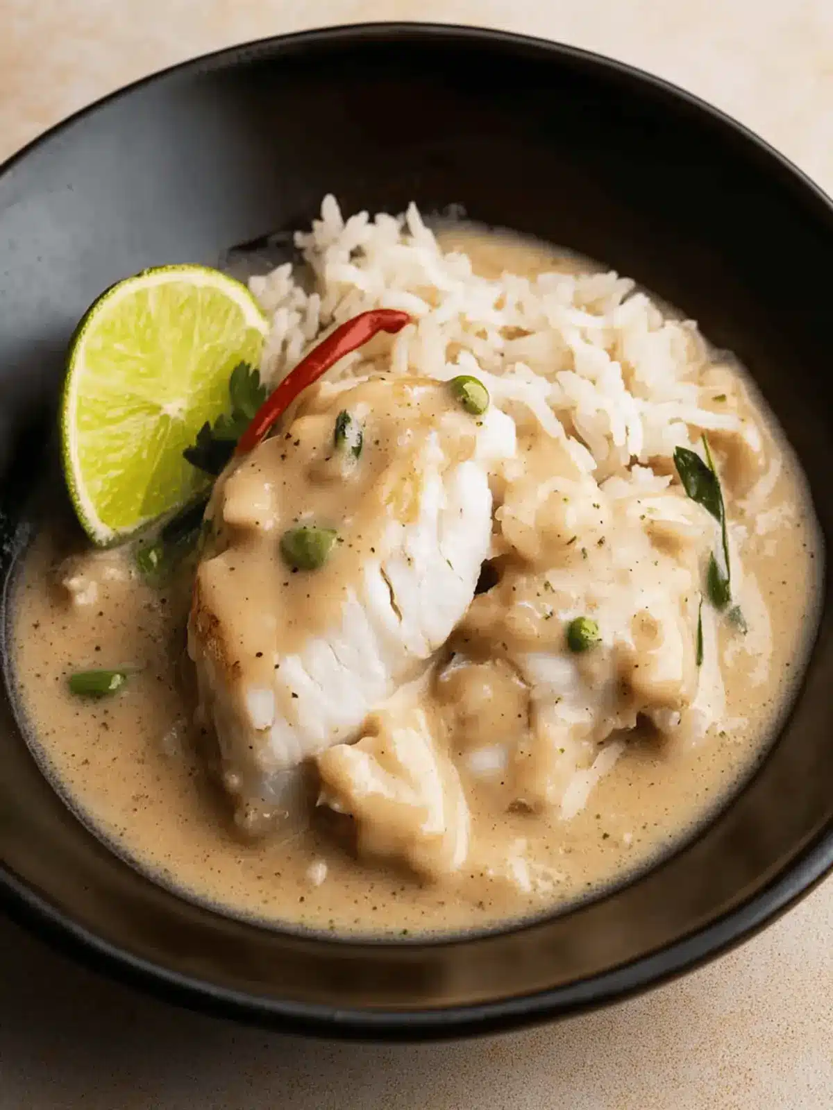 Miso-Coconut Poached Cod with Pandan Rice for Quick Bliss 4 Miso-Coconut Poached Cod with Pandan Rice