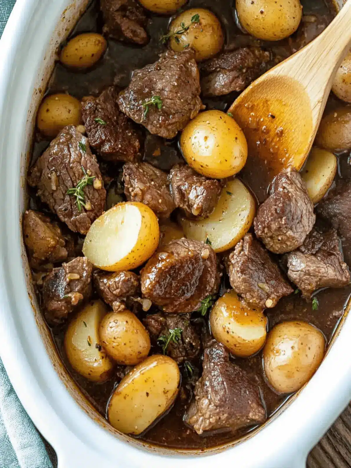 Savory Slow Cooker Garlic Butter Steak Bites and Potatoes Delight 2 Slow Cooker Garlic Butter Steak Bites and Potatoes