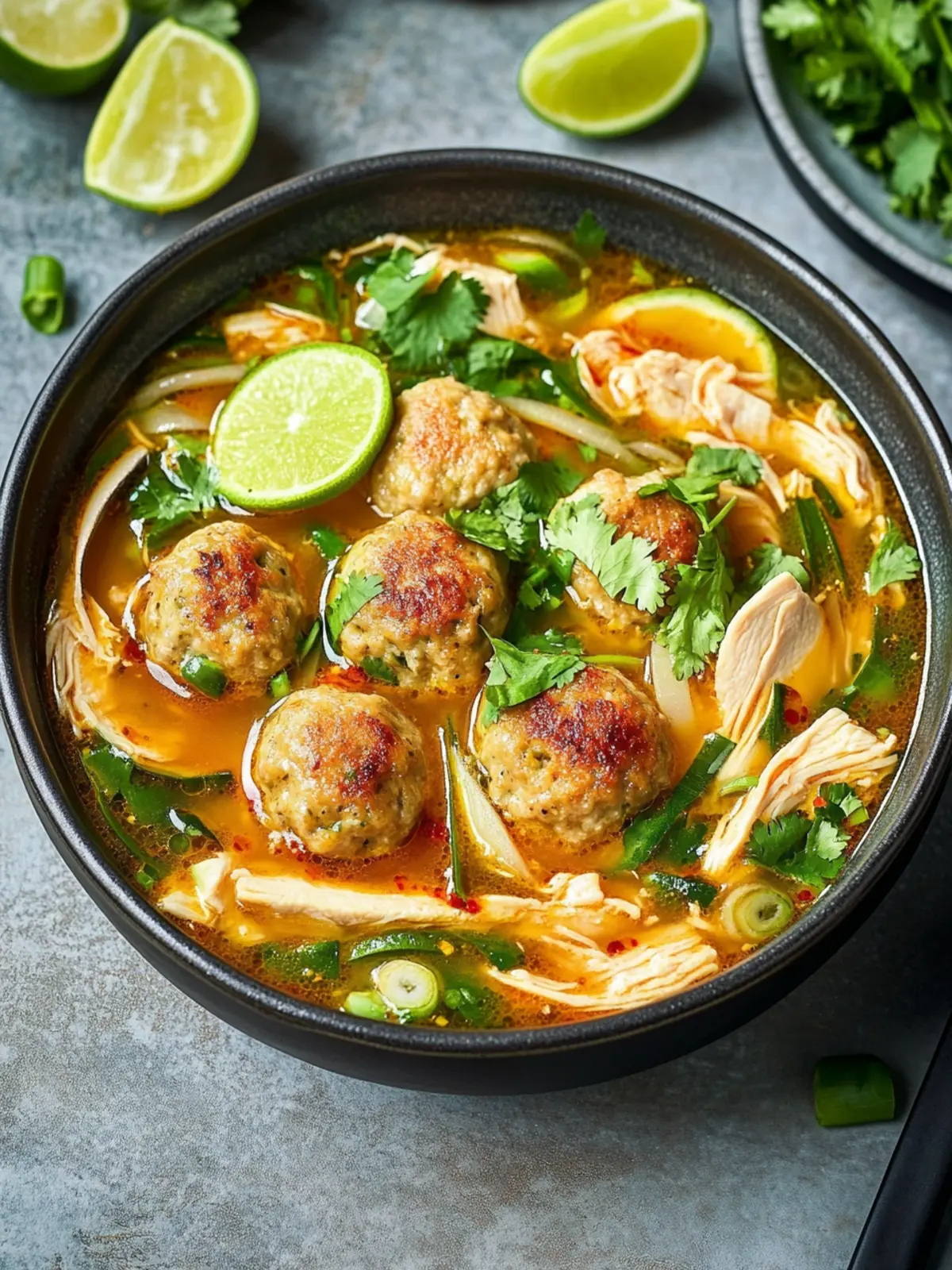 Delicious Thai Inspired Chicken Meatball Soup for Cozy Nights 4 Thai Inspired Chicken Meatball Soup