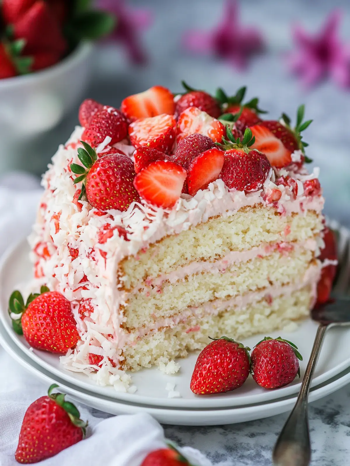 Irresistible Coconut Strawberry Cake Bliss You'll Love 4 Coconut Strawberry Cake