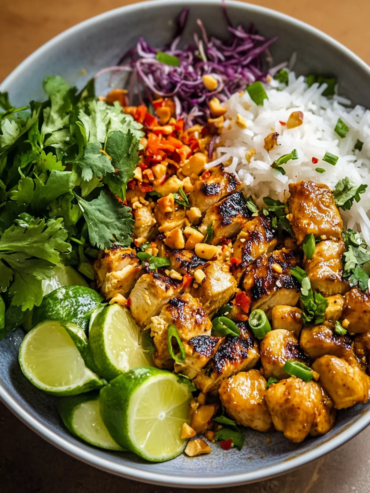 Savor Chicken Satay Bowls: Fresh, Flavorful, and Fun! 4 Chicken Satay
