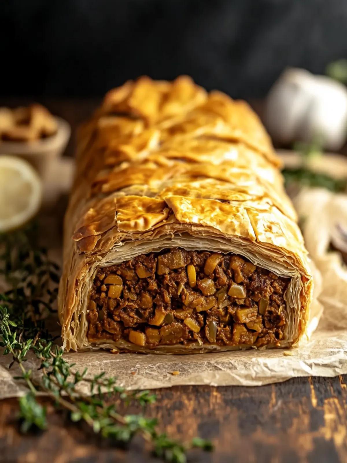 Savory Vegan Wellington: A Perfect Cozy Dinner Delight 2 Vegan Wellington