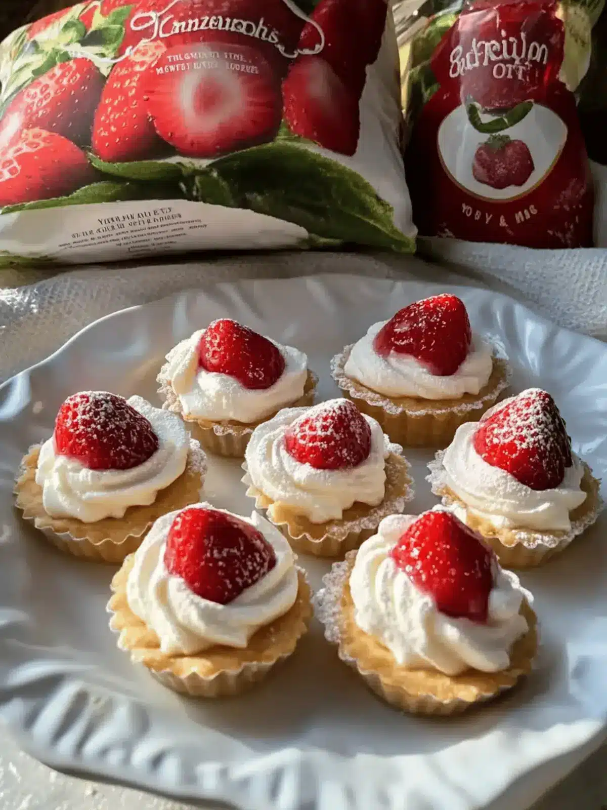 Irresistible Mini Strawberry Cheesecake Tarts in Puff Pastry 4 Mini Strawberry Cheesecake Tarts